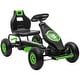 preview thumbnail 11 of 18, Pedal Go Kart for Kids 5-12, Ride-On Toy with Ergonomic Seat, Wear-Resistant Wheels, Hand Brake and Suspension System Green