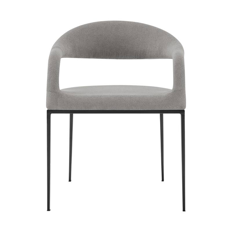 Diaz Morgan 5 Piece Round Glass Dining Table Set with Metal Frame and Upholstered Chairs
