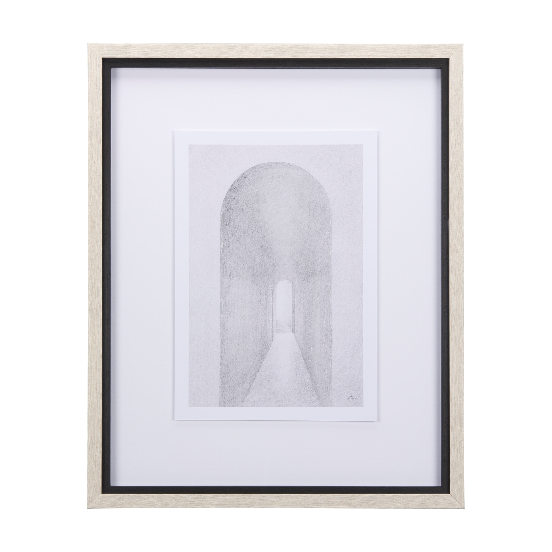 Corridor II by Mercana Studio a Hand Embellished Textured Framed Art Print Matted under Glass