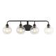 Sandrine Iron/Seeded Glass Cottage Rustic LED Vanity Light by JONATHAN Y