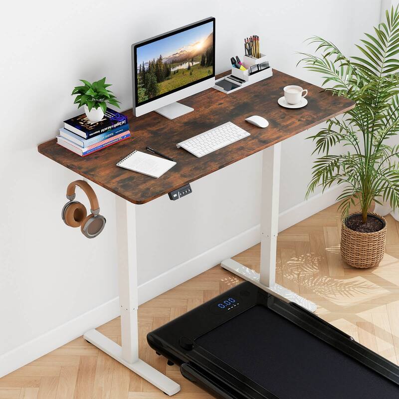 Costway 48” x 24” Electric Standing Desk with LED Display 2 Memory