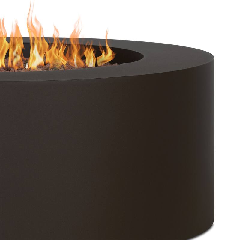 Aegean 36" Round LP Fire Table w/NG Conversion kit by Real Flame