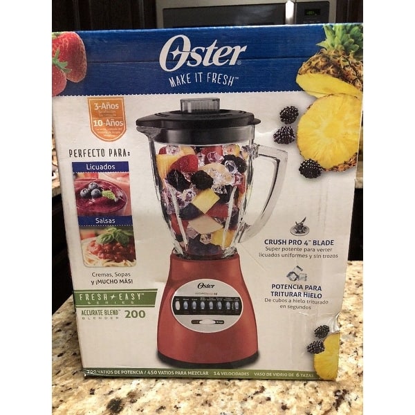Oster 14-speed Accurate Countertop Blender, Red, 450 Watts