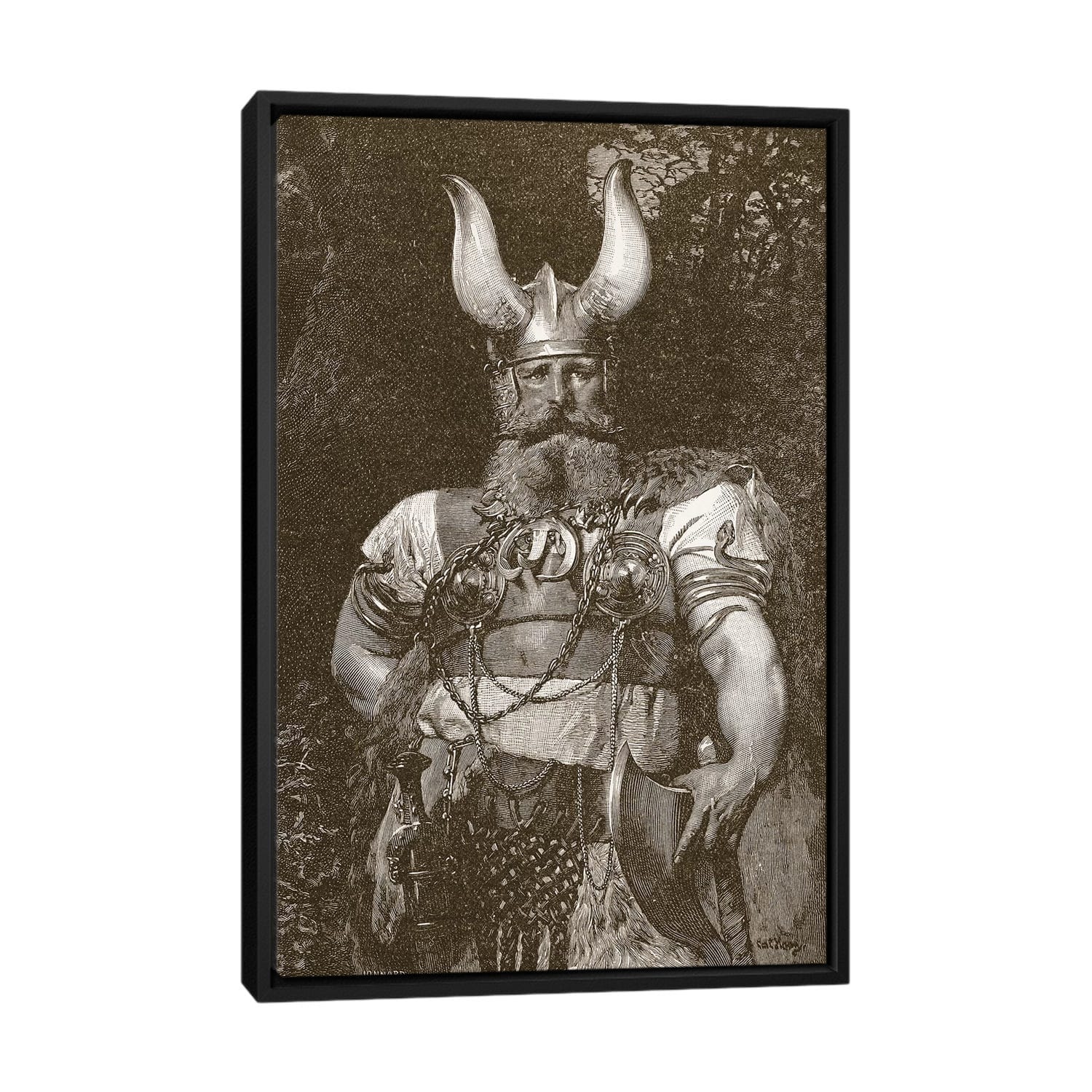 iCanvas "A Viking Chief, from 'The Church of England - A History for the People', pub. c.1910" by Carl Haag Framed Canvas Print