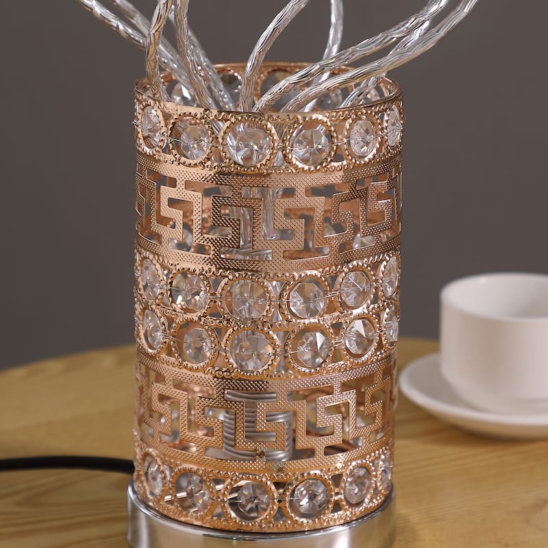 LED Aluminum Golden Rose Bud Flower Table Lamp
