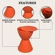 preview thumbnail 21 of 143, Boyd Round Side Table with Ribbed Design Base - Accent Hourglass End Table with Removable Lid for Living Room & Bedroom