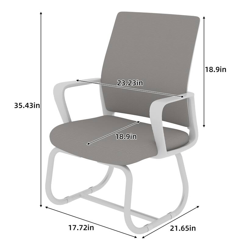 Roomfitters Minimalist Modern Office Chair - Metal Frame, Soft & Comfortable, Home & Office Use