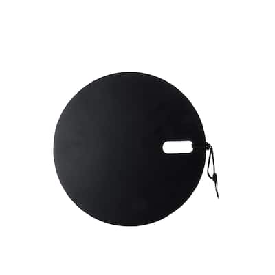 Black Acacia Wood Board 12.6Dia - A - Black