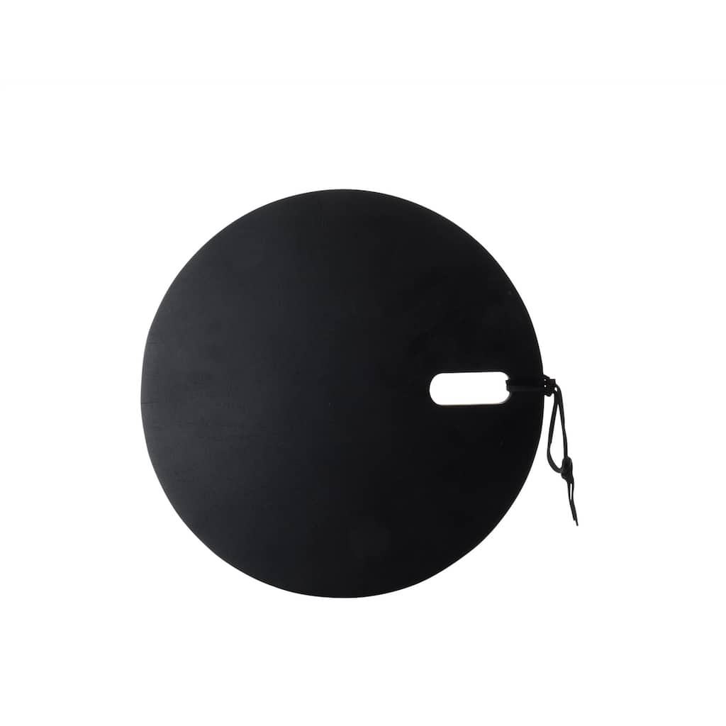 Black Acacia Wood Board 12.6Dia - A - Black