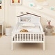 preview thumbnail 21 of 20, Twin Montessori Bed for Kids with House-Style Headboard and Storage Shelf