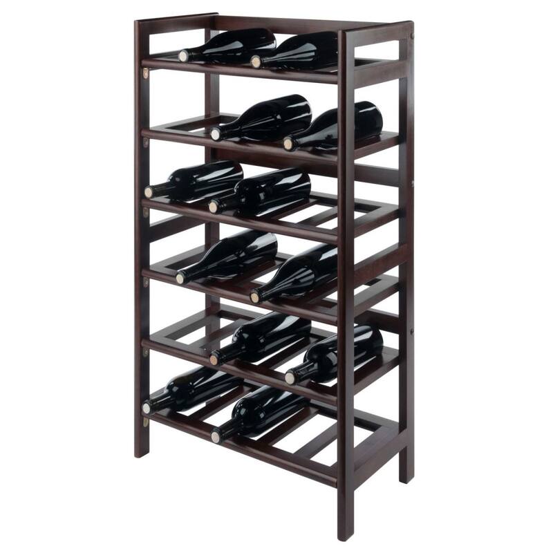 Brown Wood 6Tier Wine Rack Bed Bath & Beyond 37397803
