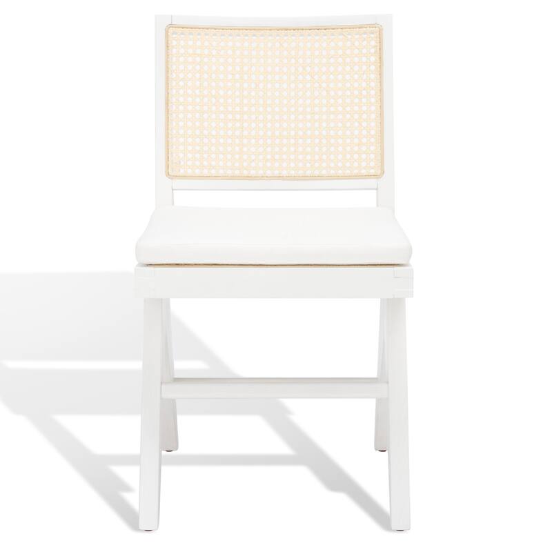 SAFAVIEH Couture Edda Rattan Dining Chair (Set of 2) - 18 In W x 20 In D x 34 In H - 18Wx20Dx34H