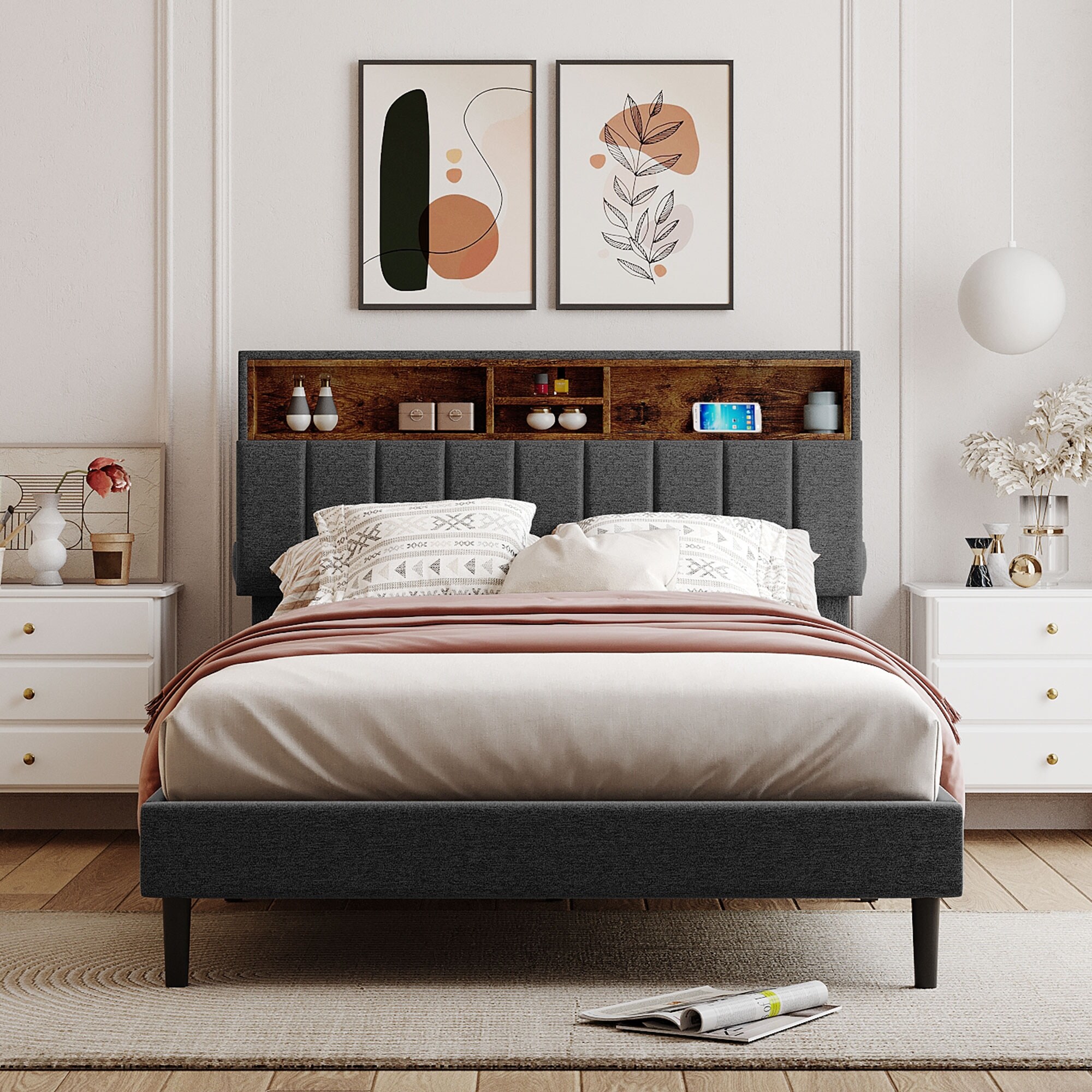 Upholstered headboard with usb ports new arrivals