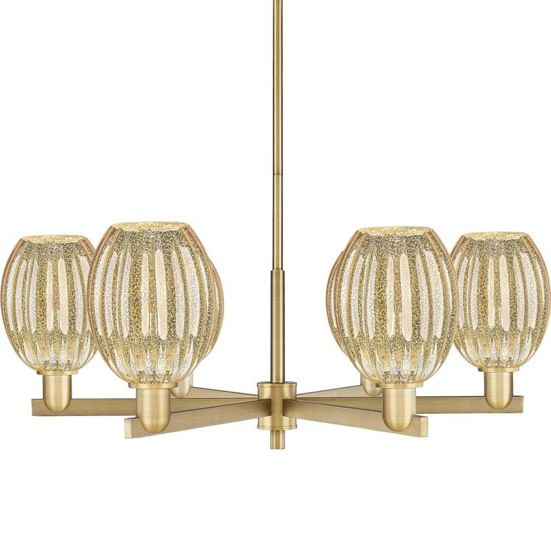Innovations Lighting 716-6CR-13-24 Preston Chandelier Preston 6 Light - Brushed Brass / Mercury