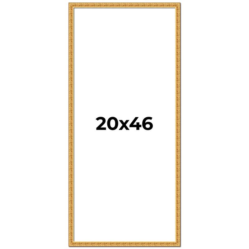 20x46 Frame Gold Real Wood Picture Frame Width 1 inches | Interior