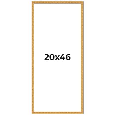 20x46 Frame Gold Real Wood Picture Frame Width 1 inches | Interior