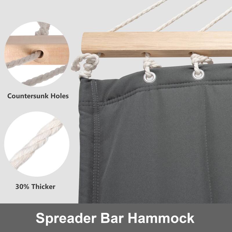 2 Person Quilted Hammock with 12ft. Stand - 147.6*35.4*47.6