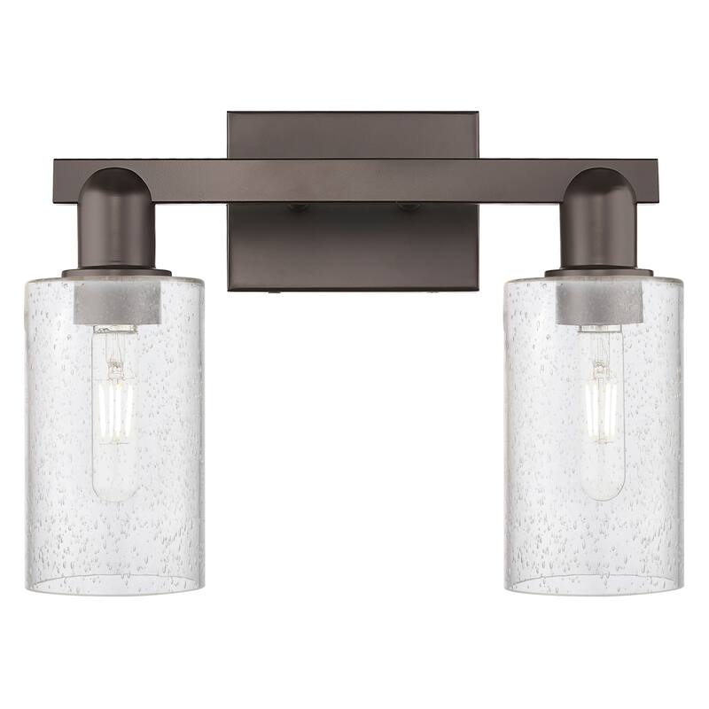 Innovations Lighting Endless Possibilities Arcadia - Clymer - 2 Light 15" Bath Vanity Light - Oil Rubbed Bronze/Seedy