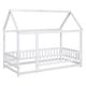 preview thumbnail 20 of 50, Twin Size Wooden Bed House Bed with House Roof Frame