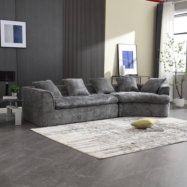 Oversized Comfy sofa Living Room 3 seater sofa unique double seat and corner construction for Apartment