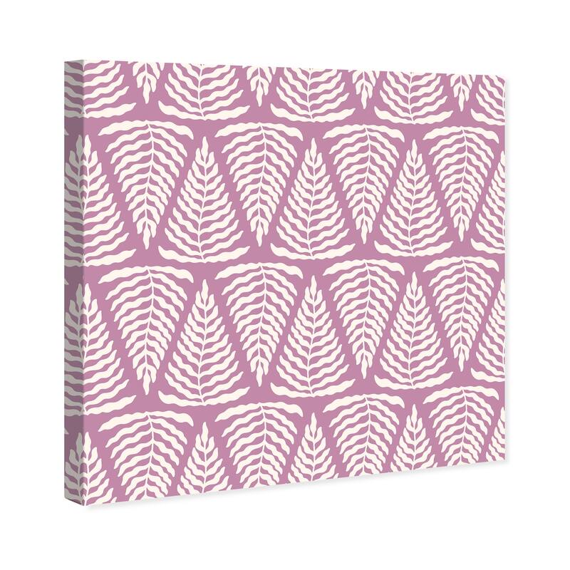 Wynwood Studio Canvas Abstract Fern Fairway Purple and Light Purple Modern & Contemporary Wall Art Canvas Print