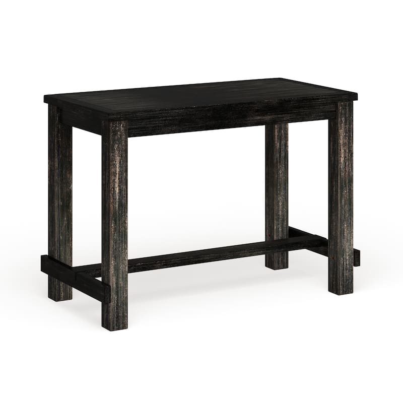 Vevo Rustic Black 60inch Wide Solid Wood Bar Table by Furniture of