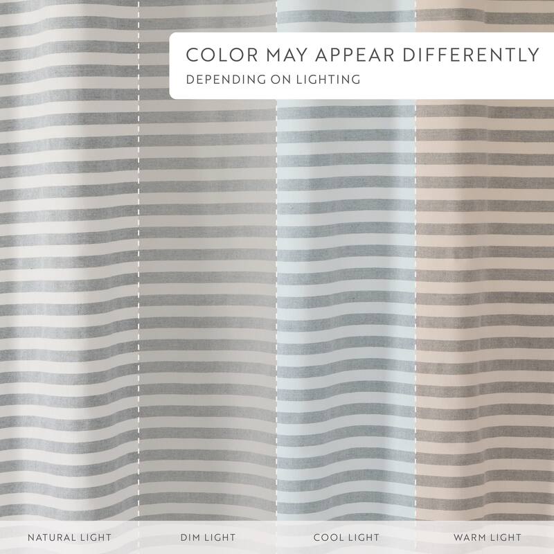 Becky Cameron Cotton Blend Striped Shower Curtain