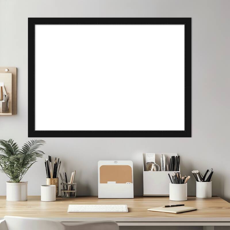 Amanti Art Avon Black Narrow Framed Dry Erase Magnetic Board