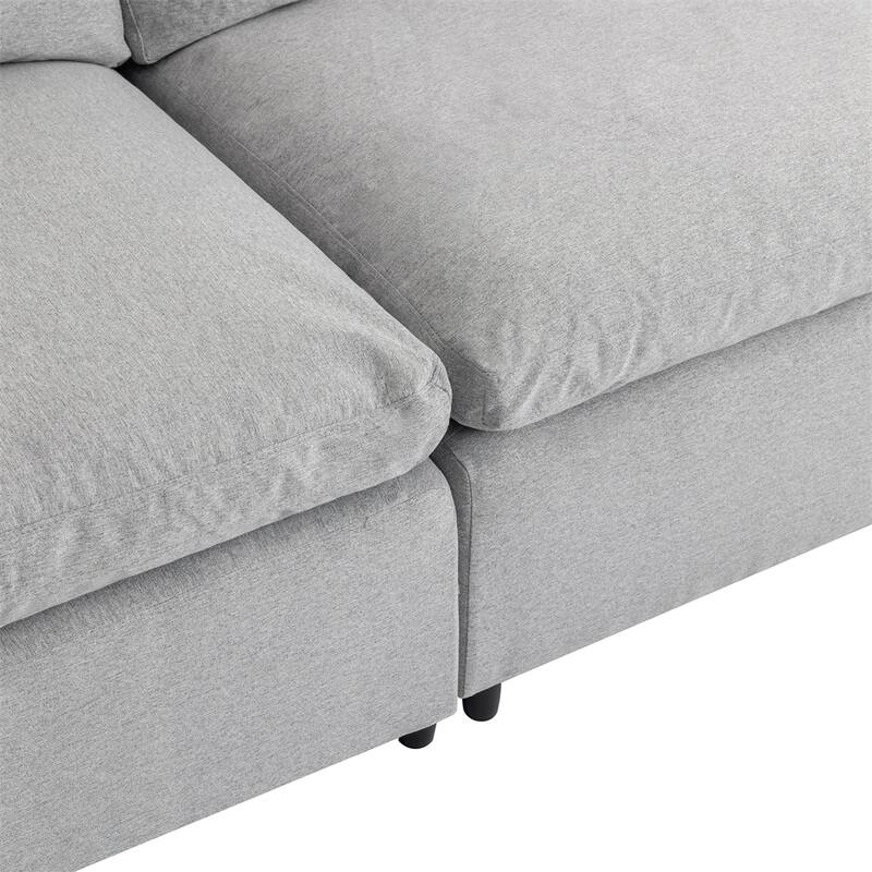 4 Seat Upholstery Convertible Sectional Sofa with Reversible Chaise