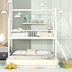 preview thumbnail 2 of 7, White Twin over Twin-Twin House Bunk Bed with Extending Trundle and Ladder