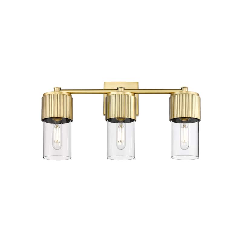 Innovations Lighting 428-3W-10-21 Bolivar Vanity Bolivar 3 Light 21" - Brushed Brass / Clear