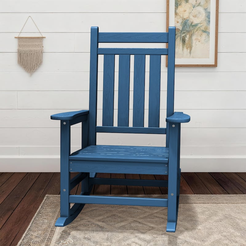 Modern High-Back Rocking Adirondack Chair All Weather