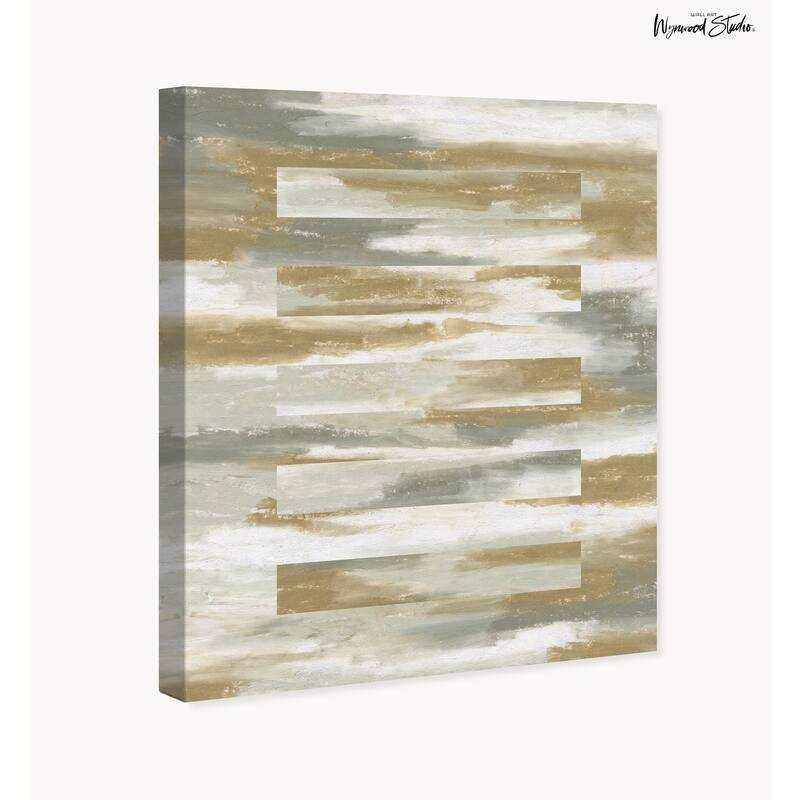 Wynwood Studio Canvas Abstract Thin Metal Sheets Gray Modern & Contemporary Wall Art Canvas Print