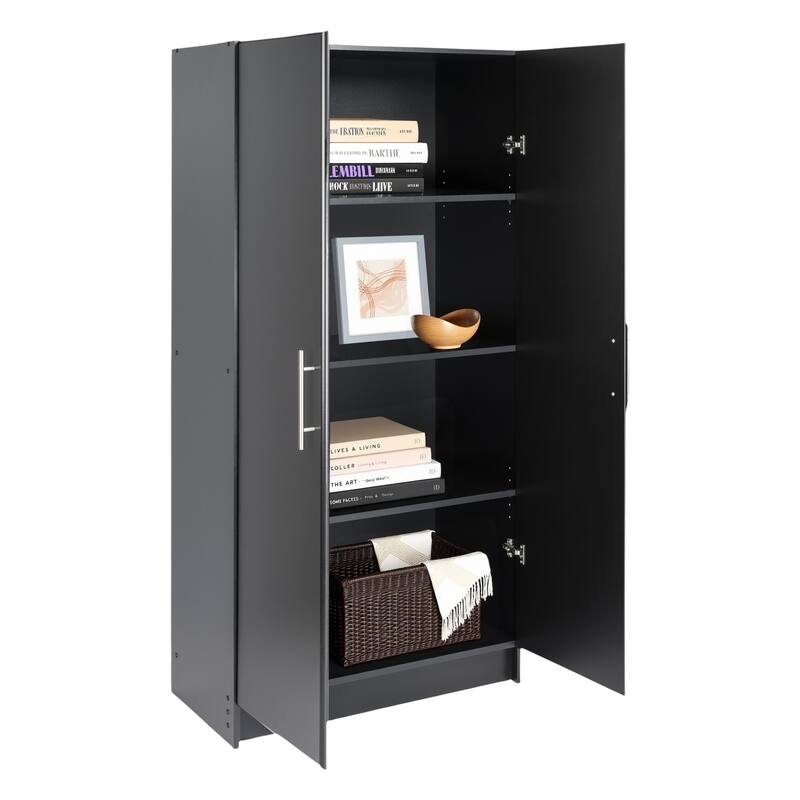 Prepac 'Winslow Elite' 32-inch Brown Storage Cabinet - 32 Inch - 32 Inch - Black