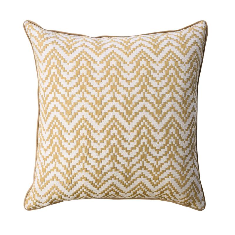 Ola Contemporary Fabric Throw Pillows (Set of 2) by Furniture of America - Gold