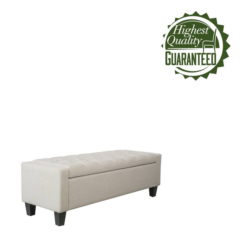 Porthos Home Wren Fabric Button Tufted Storage Bench