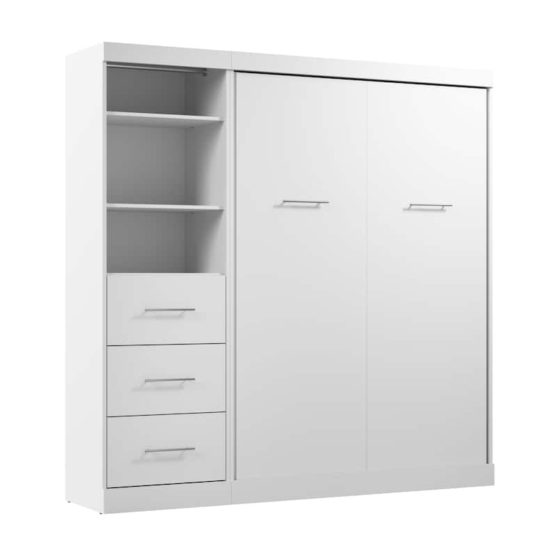 Nebula Full Murphy Bed and Closet Organizer with Drawers by Bestar