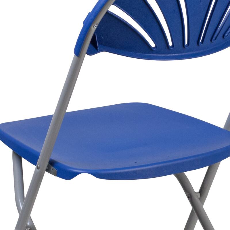 8 Pack 650 lb. Capacity Plastic Fan Back Folding Chair