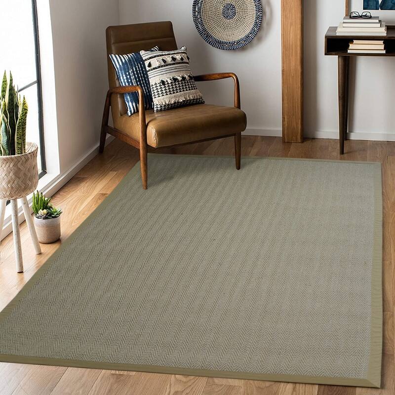 A1HC 100% Sisal Rug, Natural Fiber Area Rugs with Non-Skid Latex Backing, Rug for Entryway, Dining or Living Room