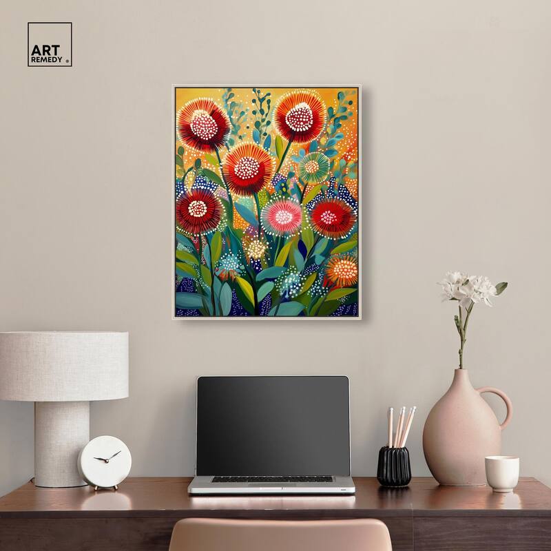 Vivid Flora I Canvas by Art Remedy