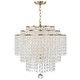 preview thumbnail 2 of 5, Gabrielle 6 Light Antique Gold Chandelier - 22'' W x 25'' H