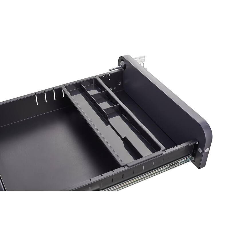 3 Drawer Mobile Filing Cabinet,Multifunctional Legal/Letter File Storage Cabinet,5-Wheel Design With Anti Tilt Steel Material