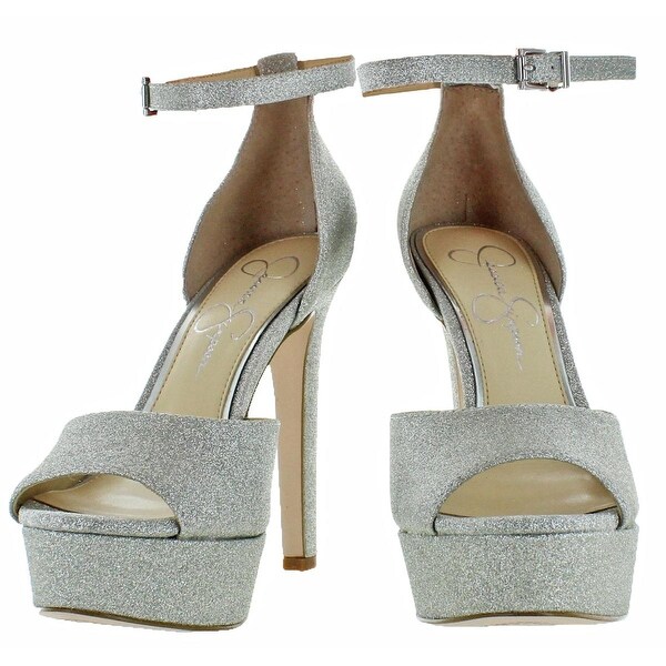 jessica simpson shoes silver heels