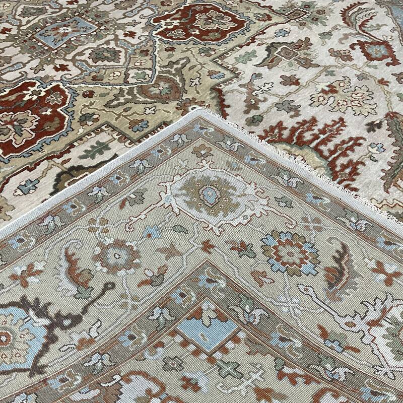 HERAT ORIENTAL Hand-knotted Indo 9' x 12'3 Serapi Wool Rug - 9' x 12'3"