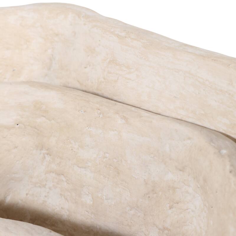 Pottery Garden Planter Textured Design (Set of 3) - 12/16/20" Ivory - 20" x 20" x 18"