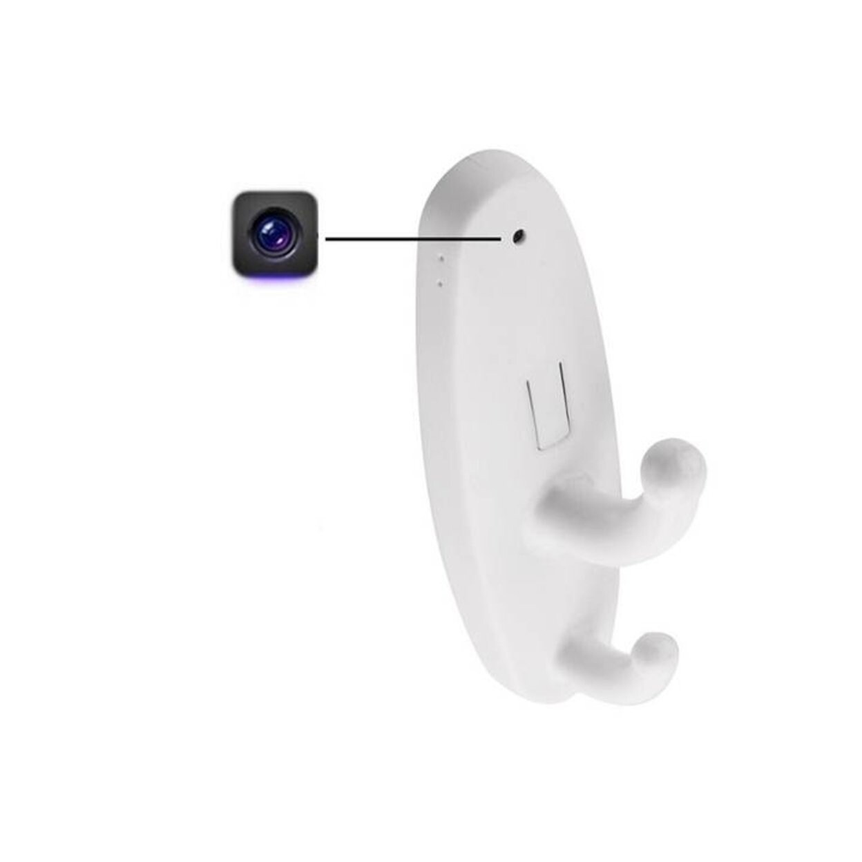 Shop White Motion Detection Spy Clothes Hook Hidden Camera Dvr