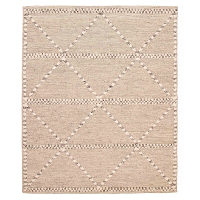 ECARPETGALLERY Hand-knotted Tangier Light Grey Wool Rug - 8'2 x 10'3