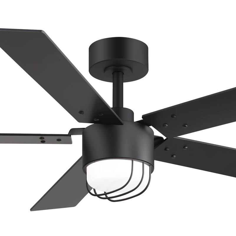 52" Reversible 5-Blade Modern LED Ceiling Fan with Light and Remote