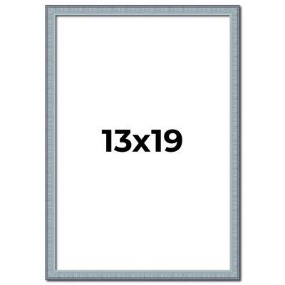 13x19 Frame Rustic Sky Blue Solid Wood Picture Frame | 0.75 Inch