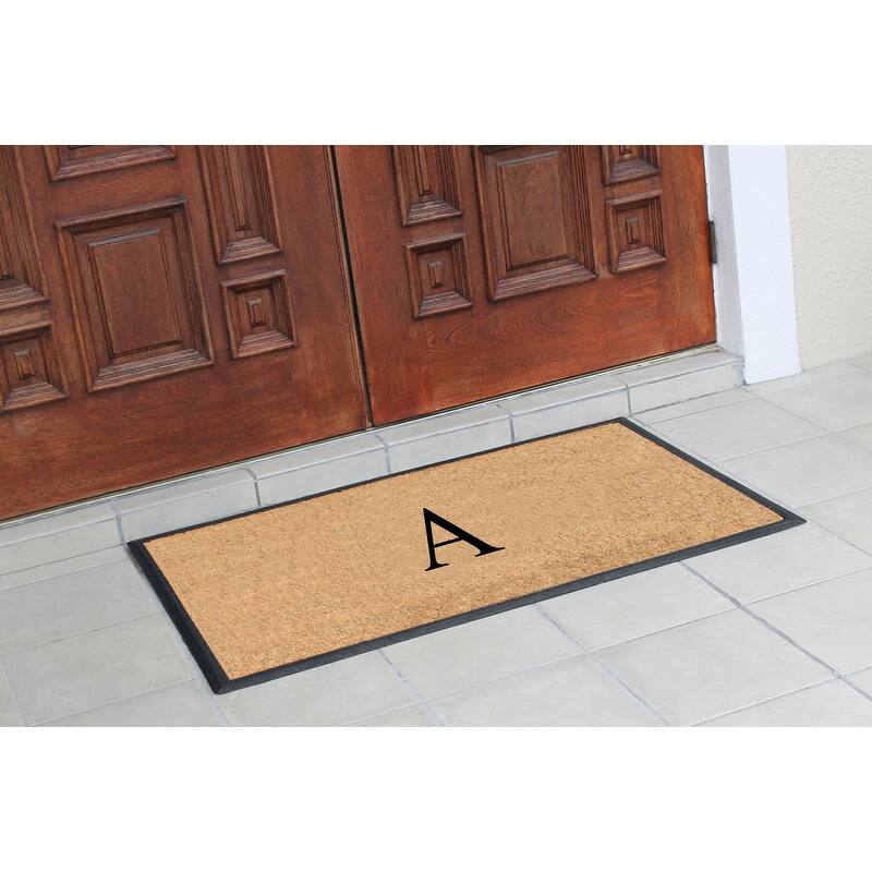 A1HC Rubber and Coir Molded Double Monogrammed Door Mat 30"x48"